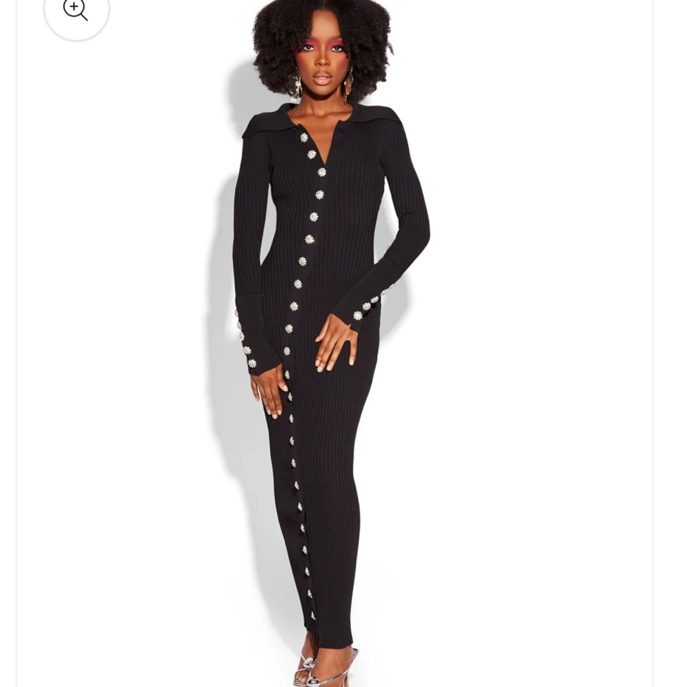 Gorgeous black maxi with crystal embellishments
